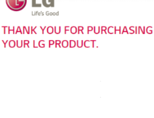 LG Product Registration Online