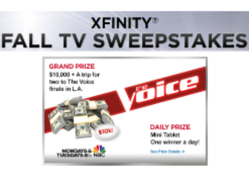 Enter xfinity Fall TV Sweepstakes